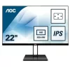 MONITOR AOC 21.5&quot;, home, office, IPS, Full HD (1920 x 1080), Wide, 250 cd/mp, 5 ms, HDMI, DisplayPort, &quot;22V2Q&quot; (include TV 5 lei)