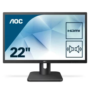MONITOR AOC 21.5&quot;, home, office, TN, Full HD (1920 x 1080), Wide, 250 cd/mp, 2 ms, VGA, DVI, HDMI, &quot;22E1D&quot; (include TV 5 lei)