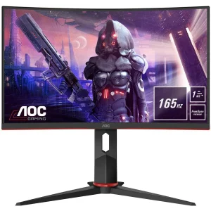 MONITOR AOC 24&quot; gaming, refresh 165Hz, VA, Full HD (1920 x 1080), Wide, curbat, 250 cd/mp, 1 ms, VGA, HDMI x 2, DisplayPort, &quot;C24G2U/BK &quot; (include TV 5 lei)