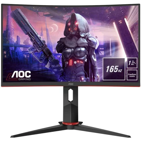 MONITOR AOC 24&quot; gaming, refresh 165Hz, VA, Full HD (1920 x 1080), Wide, curbat, 250 cd/mp, 1 ms, VGA, HDMI x 2, DisplayPort, &quot;C24G2U/BK &quot; (include TV 5 lei)