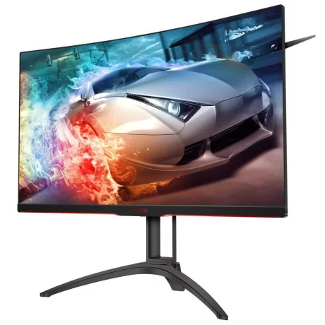 MONITOR AOC 31.5&quot; gaming, VA, WQHD (2560 x 1440), Wide, curbat, 400 cd/mp, 4 ms, VGA, HDMI x 2, DisplayPort x 2, &quot;AG322QC4&quot; (include TV 5 lei)