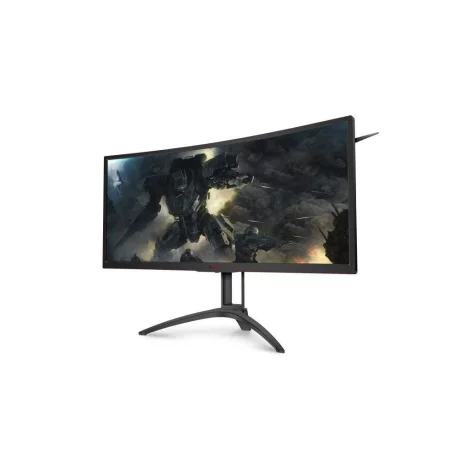 MONITOR AOC 35&quot; gaming, MVA, UWQHD (3440 x 1440), Ultra Wide, curbat, 300 cd/mp, 4 ms, HDMI, DisplayPort, &quot;AG352UCG6&quot; (include TV 5 lei)