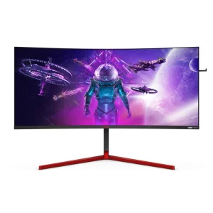 MONITOR AOC 35&quot; gaming, VA, UWQHD (3440 x 1440), Ultra Wide, curbat, 1000 cd/mp, 2 ms, HDMI, DisplayPort x 2, &quot;AG353UCG&quot; (include TV 5 lei)