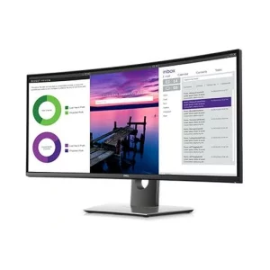 MONITOR DELL 34&quot;, home, office, IPS, UWQHD (3440 x 1440), Wide, curbat, 300 cd/mp, 5 ms, HDMI x 2, DisplayPort, &quot;210-AQVQ&quot; (include TV 5 lei)