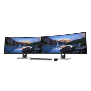 MONITOR DELL 37.5&quot;, home, office, IPS, WQHD+ (3840 x 1600), Ultra Wide, curbat, 350 cd/mp, 5 ms, HDMI x 2, DisplayPort, &quot;U3818DW&quot; (include TV 5 lei)