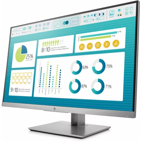 MONITOR HP 27&quot;, home, office, IPS, Full HD (1920 x 1080), Wide, 250 cd/mp, 5 ms, HDMI, VGA, DisplayPort, &quot;1FH50AA&quot; (include TV 5 lei)