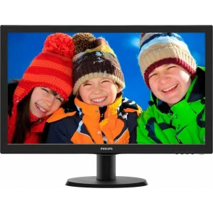 MONITOR PHILIPS 23.6&quot;, home, office, MVA, Full HD (1920 x 1080), Wide, 250 cd/mp, 8 ms, VGA, DVI, HDMI, &quot;243V5QHSBA/00&quot; (include TV 5 lei)