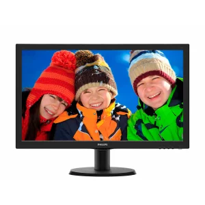 MONITOR PHILIPS 23.6&quot;, home, office, TN, Full HD (1920 x 1080), Wide, 250 cd/mp, 1 ms, VGA, DVI, HDMI, &quot;243V5LHSB/01&quot; (include TV 5 lei)