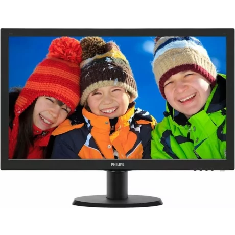 MONITOR PHILIPS 23.6&quot;, home, office, TN, Full HD (1920 x 1080), Wide, 250 cd/mp, 1 ms, VGA, DVI, HDMI, &quot;243V5LHSB5/00&quot; (include TV 5 lei)