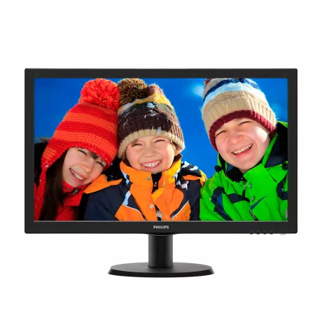 MONITOR PHILIPS 23.6&quot;, home, office, TN, Full HD (1920 x 1080), Wide, 250 cd/mp, 1 ms, VGA, DVI, HDMI, &quot;243V5LHAB/00&quot; (include TV 5 lei)