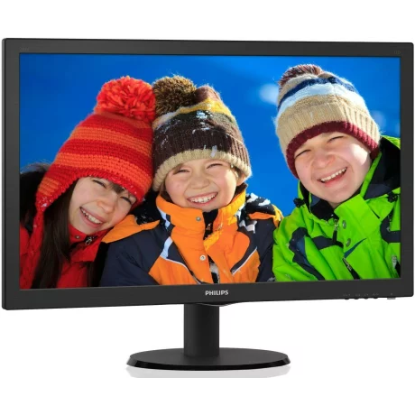 MONITOR PHILIPS 23.6&quot;, home, office, TN, Full HD (1920 x 1080), Wide, 250 cd/mp, 1 ms, VGA, DVI, HDMI, &quot;243V5LHAB5/00&quot; (include TV 5 lei)