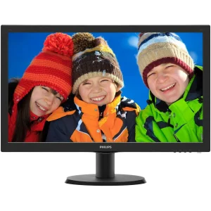 MONITOR PHILIPS 23.6&quot;, home, office, TN, Full HD (1920 x 1080), Wide, 250 cd/mp, 1 ms, VGA, DVI, HDMI, &quot;243V5LHAB5/00&quot; (include TV 5 lei)