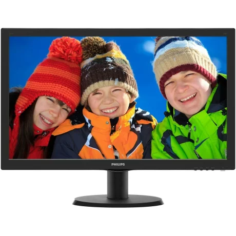 MONITOR PHILIPS 23.6&quot;, home, office, TN, Full HD (1920 x 1080), Wide, 250 cd/mp, 1 ms, VGA, DVI, HDMI, &quot;243V5LHAB5/00&quot; (include TV 5 lei)