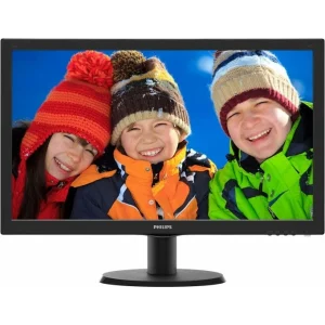 MONITOR PHILIPS 23.6&quot;, home, office, TN, Full HD (1920 x 1080), Wide, 250 cd/mp, 5 ms, VGA, DVI, &quot;243V5LSB5/00&quot; (include TV 5 lei)