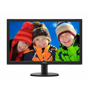 MONITOR PHILIPS 23.6&quot;, home, office, VA, Full HD (1920 x 1080), Wide, 250 cd/mp, 8 ms, VGA, DVI, &quot;243V5QHABA/00&quot; (include TV 5 lei)