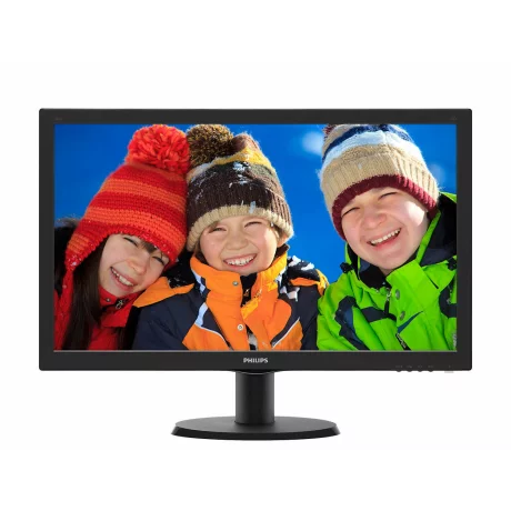 MONITOR PHILIPS 23.6&quot;, home, office, VA, Full HD (1920 x 1080), Wide, 250 cd/mp, 8 ms, VGA, DVI, &quot;243V5QHABA/00&quot; (include TV 5 lei)