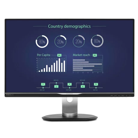 MONITOR PHILIPS 25&quot;, grafica, IPS, WQHD (2560 x 1440), Wide, 350 cd/mp, 5 ms, VGA, DVI, HDMI, DisplayPort, &quot;258B6QUEB/00&quot; (include TV 5 lei)