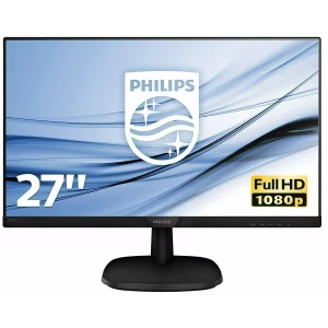 MONITOR PHILIPS 27&quot;, home, office, IPS, Full HD (1920 x 1080), Wide, 250 cd/mp, 8 ms, VGA, DVI, &quot;273V7QSB/00&quot; (include TV 5 lei)