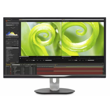 MONITOR PHILIPS 31.5&quot;, grafica, VA, 4K UHD (3840 x 2160), Wide, 300 cd/mp, 4 ms, VGA, DVI, HDMI, DisplayPort, &quot;328P6VJEB/00&quot; (include TV 5 lei)