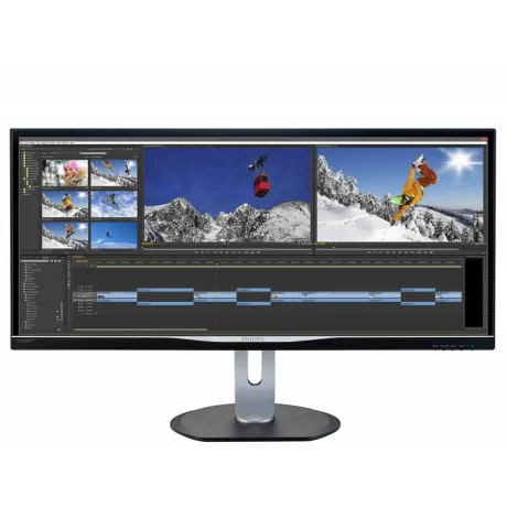 MONITOR PHILIPS 34&quot;, grafica, IPS, UWQHD (3440 x 1440), Ultra Wide, 320 cd/mp, 5 ms, VGA, DVI, HDMI, DisplayPort, &quot;BDM3470UP/00&quot; (include TV 5 lei)