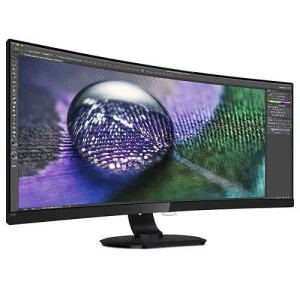 MONITOR PHILIPS 34&quot;, grafica, VA, UWQHD (3440 x 1440), Ultra Wide, curbat, 300 cd/mp, 4 ms, HDMI, DisplayPort, &quot;349P7FUBEB/00&quot; (include TV 5 lei)