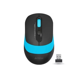 MOUSE A4TECH gaming, wireless, optic, 2000 dpi, negru / albastru, FG10 Blue