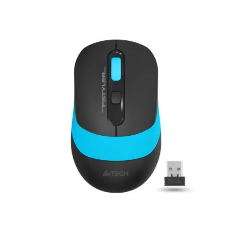 MOUSE A4TECH gaming, wireless, optic, 2000 dpi, negru / albastru, FG10 Blue