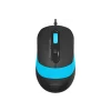 Mouse A4TECH cu fir, USB, negru / albastru, FM10 Blue
