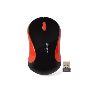 MOUSE A4TECH NB sau PC, wireless, optic, 1000 dpi, butoane/scroll 3/1, negru / rosu, &quot;G3-270N-BR&quot; (include TV 0.15 lei)