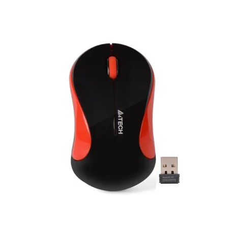 MOUSE A4TECH NB sau PC, wireless, optic, 1000 dpi, butoane/scroll 3/1, negru / rosu, &quot;G3-270N-BR&quot; (include TV 0.15 lei)