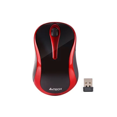 Mouse A4TECH wireless, negru / rosu, G3-280N-BR