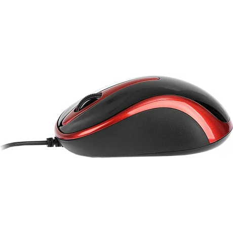 Mouse A4TECH, cu fir, negru / rosu, N-350-2