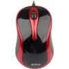 Mouse A4TECH, cu fir, negru / rosu, N-350-2