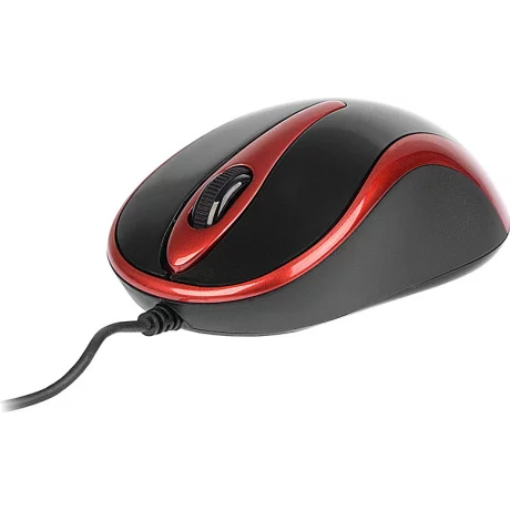 Mouse A4TECH, cu fir, negru / rosu, N-350-2