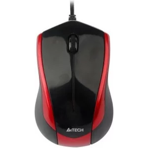 MOUSE A4TECH cu fir, optic, N-400-2 Rosu / Negru