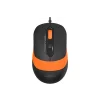 Mouse A4TECH, cu fir, negru / portocaliu, FM10 Orange