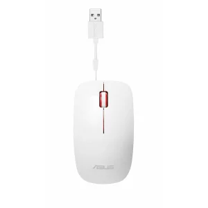 MOUSE ASUS, &quot;UT300&quot; notebook, PC, cu fir, optic, USB, 1000 dpi, 3/1, cablu retractabil, alb, &quot;90XB0460-BMU020&quot;, (include TV 0.15 lei)