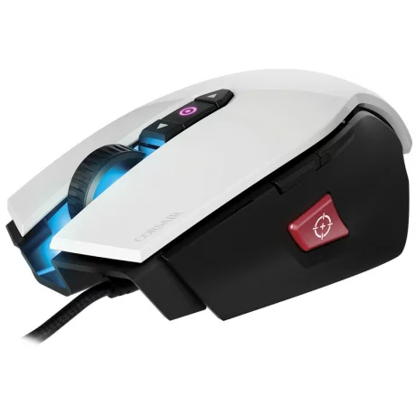 MOUSE CORSAIR - gaming, &quot;M65 Pro RGB&quot; , cu fir, optic, USB, 12000 dpi, 8/1, iluminare, butoane programabile, alb / negru, &quot;CH-9300111-EU&quot;, (include TV 0.15 lei)