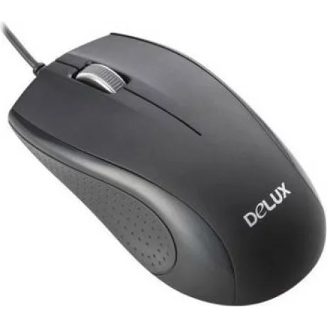 MOUSE DELUX, notebook, PC, cu fir, optic, USB, 800 dpi, 3/1, negru, &quot;DLM-136BU&quot;, (include TV 0.15 lei)