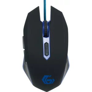 MOUSE GEMBIRD - gaming, cu fir, optic, iluminare, negru / albastru, MUSG-001-B