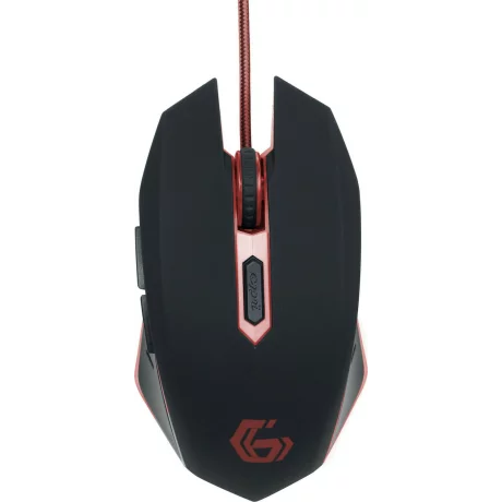 MOUSE GEMBIRD - gaming, cu fir, optic, USB,  negru / rosu, MUSG-001-R