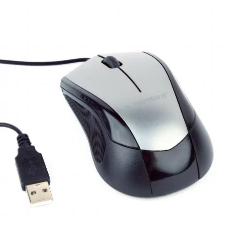 Mouse cu fir GEMBIRD negru / gri MUS-3B-02-BG