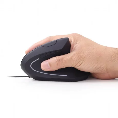 Mouse wireless ergonomic GEMBIRD negru MUS-ERGO-01