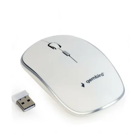 MOUSE GEMBIRD,  Wireless, 1600 dpi, 4/1, alb, MUSW-4B-01-W