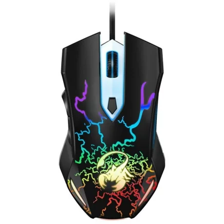 MOUSE GENIUS, Scorpion Spear gaming, cu fir iluminare, negru