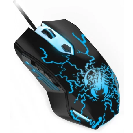 MOUSE GENIUS, Scorpion Spear gaming, cu fir iluminare, negru