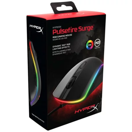 MOUSE KINGSTON - gaming, &quot;Pulsefire Surge&quot; , cu fir, optic, USB, 16000 dpi, 6/1, iluminare, butoane programabile, negru, &quot;HX-MC002B&quot;, (include TV 0.15 lei)