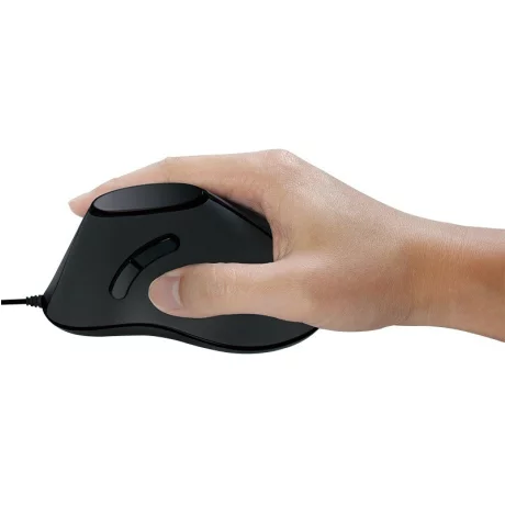 MOUSE LOGILINK, notebook, PC, cu fir, optic, USB, 1000 dpi, 5/1, ergonomic, negru, ID0158