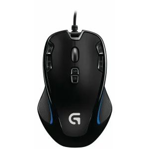 MOUSE LOGITECH - gaming, &quot;G300S&quot; , cu fir, optic, USB, 2500 dpi, 9/1, iluminare, butoane programabile, negru / albastru, &quot;910-004345&quot;, (include TV 0.15 lei)