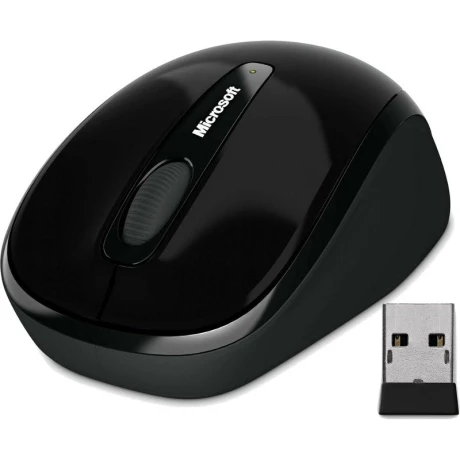 MOUSE MICROSOFT, &quot;Mobile 3500&quot; notebook, PC, wireless, optic, Wireless, 1000 dpi, 3/1, negru, &quot;GMF-00042&quot;, (include TV 0.15 lei)